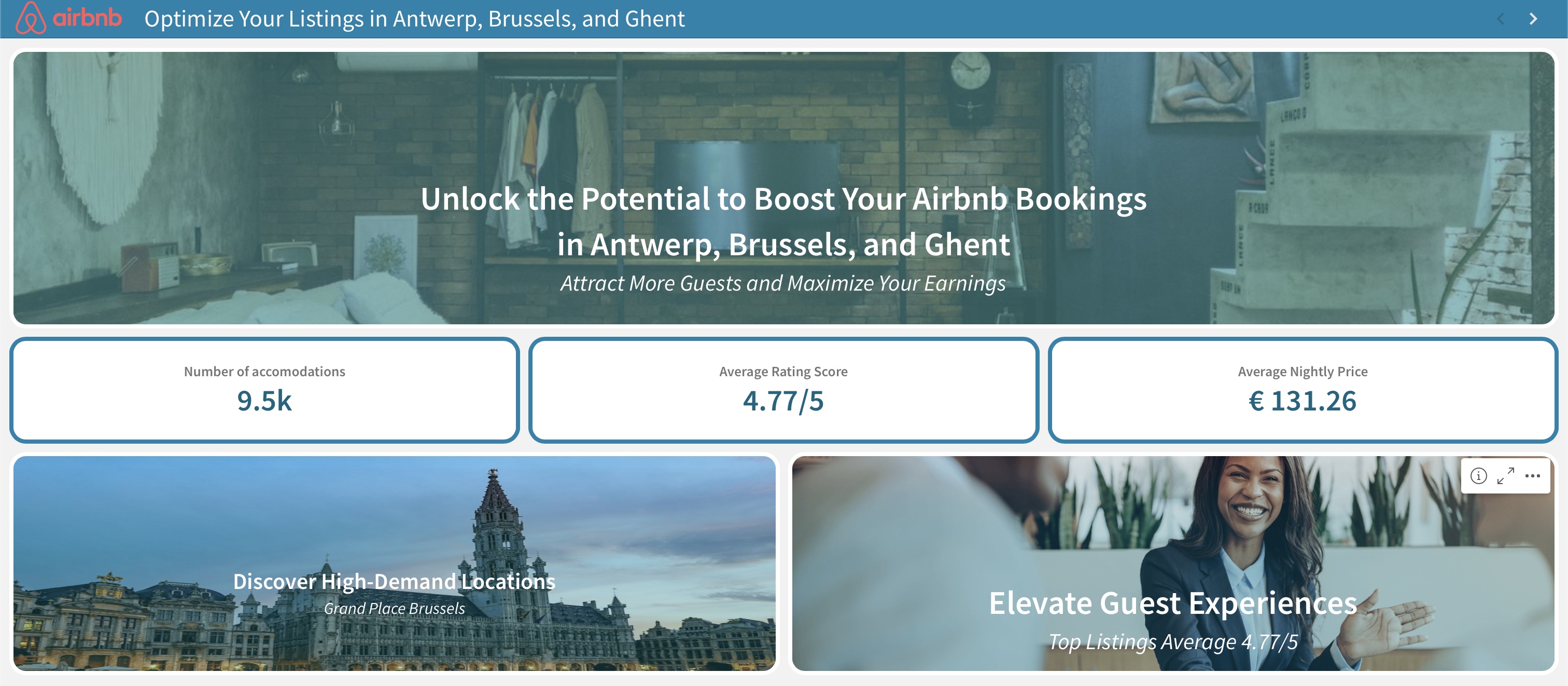 Airbnb Dashboard screenshot